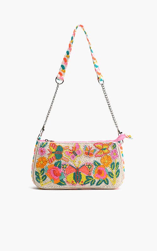 Rainbow Wings Floral Handmade Shoulder Bag