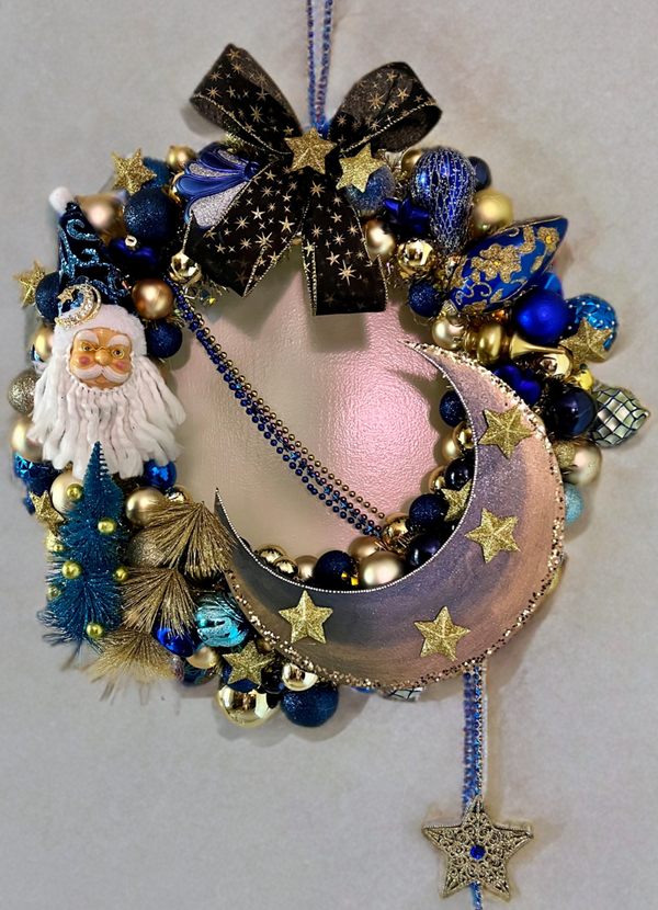 Vintage Style 90’s Celestial-Holiday Wreath