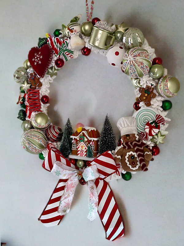 Gingerbread Candy Land-Handmade Holiday Wreath