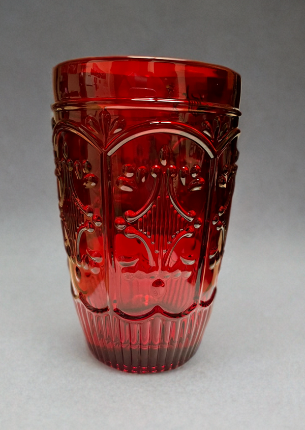 Fitz & Floyd Trestle Red 12OZ HiBall Glass