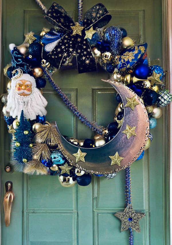 Vintage Style 90’s Celestial-Holiday Wreath