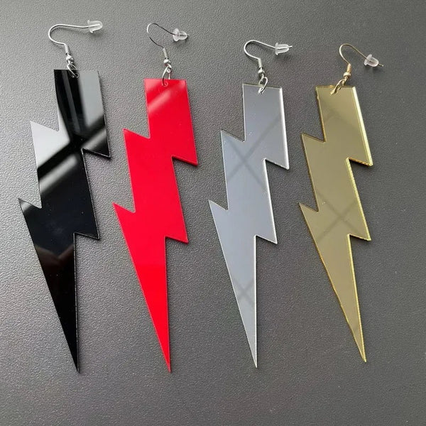 80’s Retro Lightening Bolt Earrings