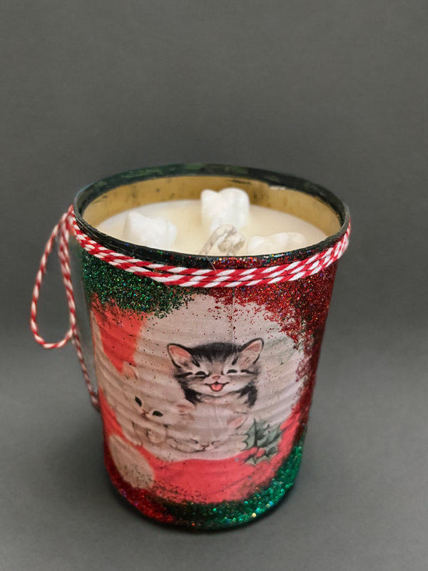 Handmade Vintage Style Holiday Art-Scented Candles