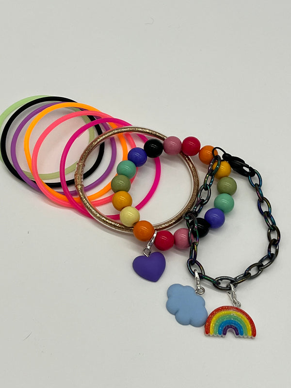 Retro Jelly/Charm Bracelet Set