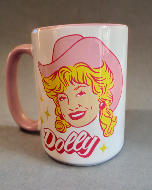 Dolly - Coffee Mug with Pink Handle