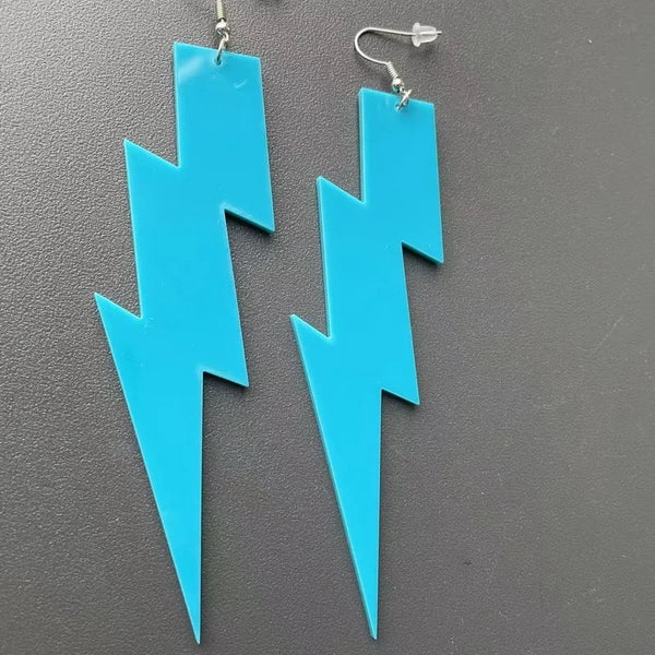 80’s Retro Lightening Bolt Earrings