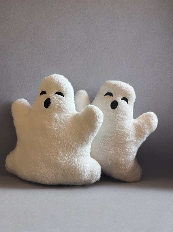 Ghost Plush Pillows-w/ Removable Bow Pin