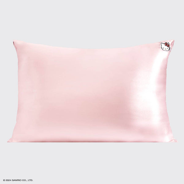 Hello Kitty x Kitsch Pillowcase - Solid Pink Kitty Face
