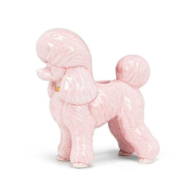 Pink Poodle Taper Holder - 5"H