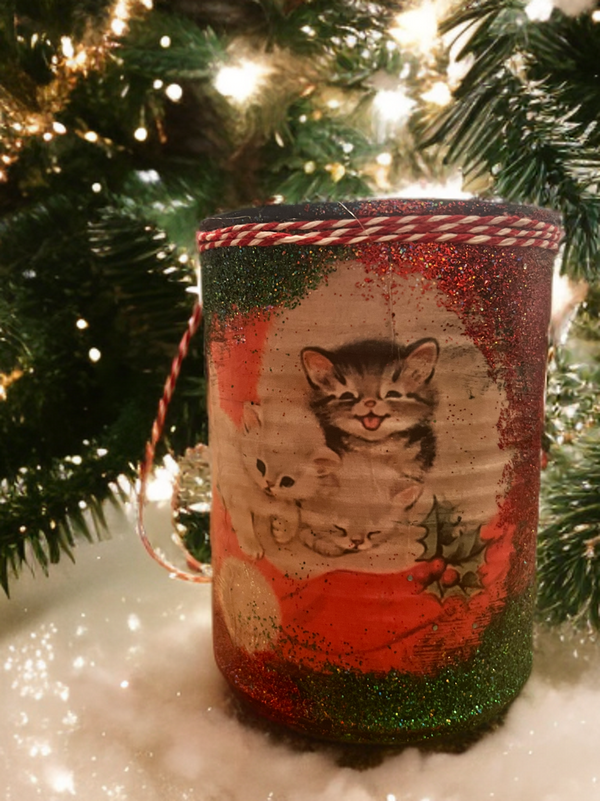 Handmade Vintage Style Holiday Art-Scented Candles