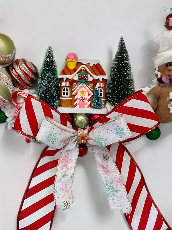 Gingerbread Candy Land-Handmade Holiday Wreath