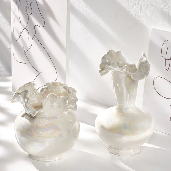 Luxury Iris Vases-Handmade Ceramic Iridescent Glaze