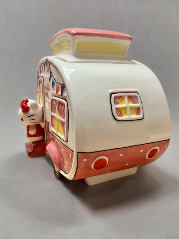 Hello Kitty Retro Camper Cookie Jar-Blue Sky Clayworks