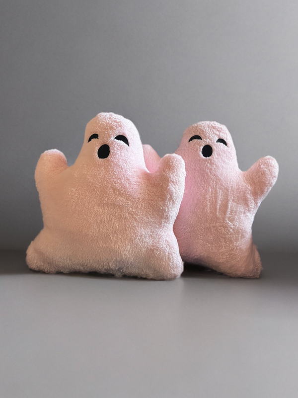 Ghost Plush Pillows-w/ Removable Bow Pin