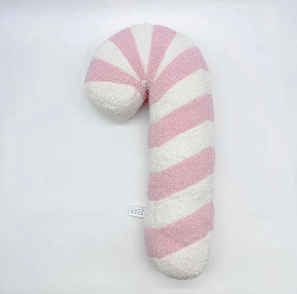 PINK Peppermint Candy Cane Throw Pillows