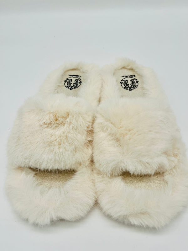 Faux Rabbit Fur-Indoor/Outdoor Slides