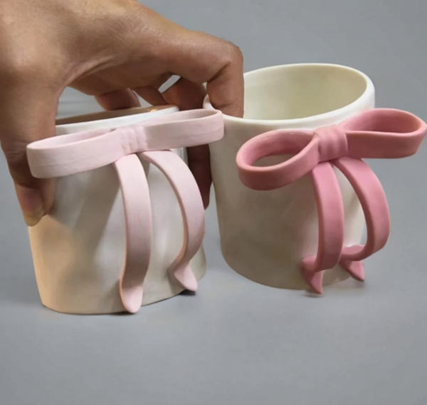 Bow Mug-Ceramic Handmade