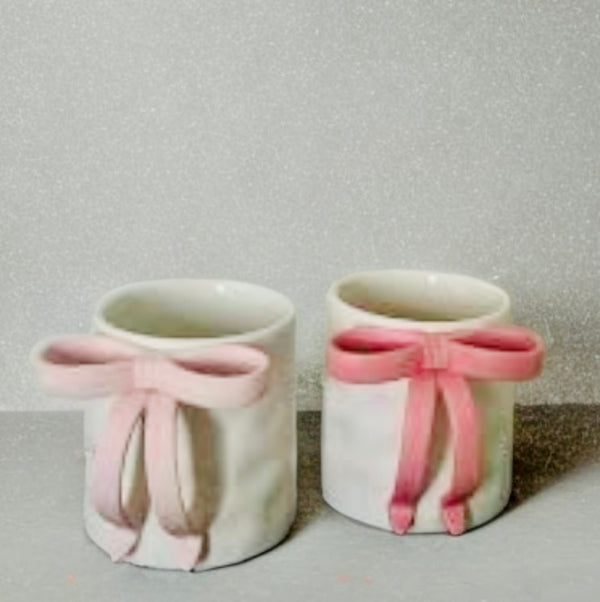 Bow Mug-Ceramic Handmade