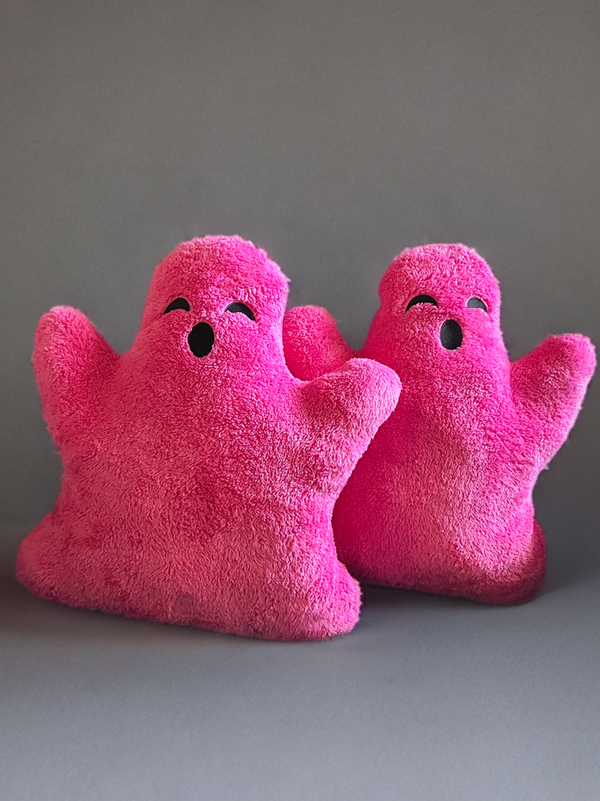 Ghost Plush Pillows-w/ Removable Bow Pin