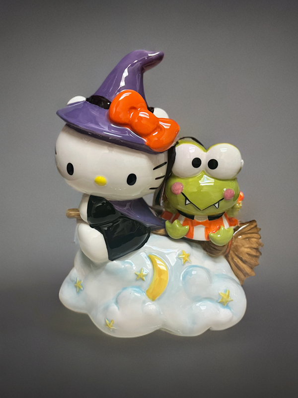 Hello Kitty Witch With Keroppi Figurine