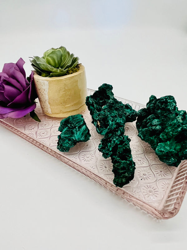 Natural Fibrous Malachite