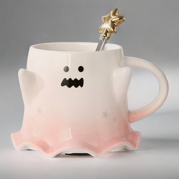 Halloween Ghost Ceramic Mugs-Pastels