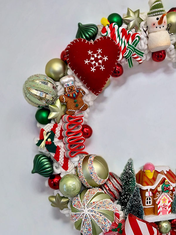 Gingerbread Candy Land-Handmade Holiday Wreath