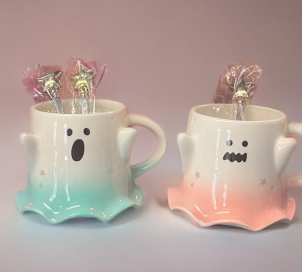 Halloween Ghost Ceramic Mugs-Pastels