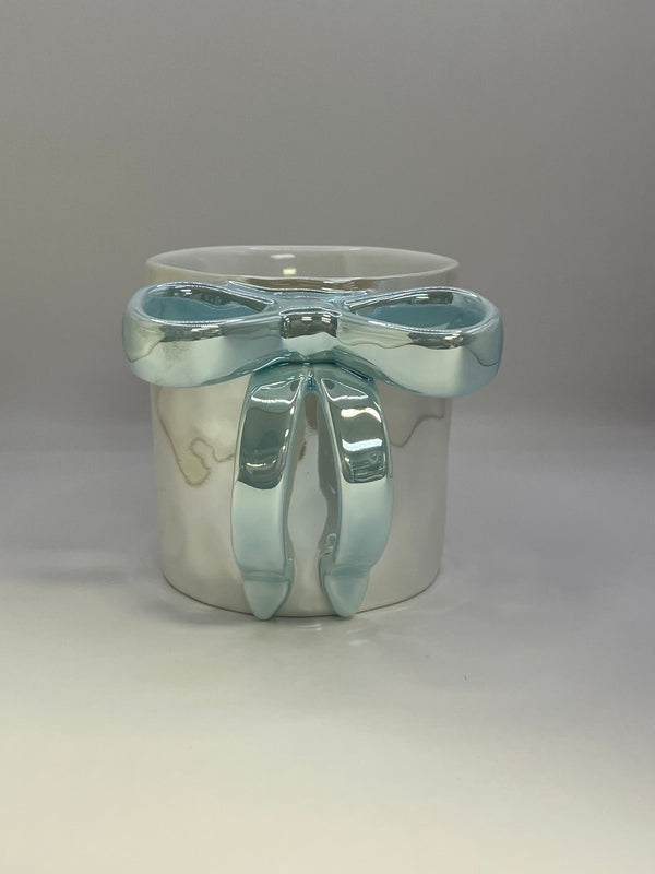 Ceramic Coquette Iridescent Bow Mug