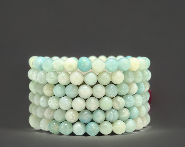 Natural Amazonite 6mm 7.5” Crystal Bracelet