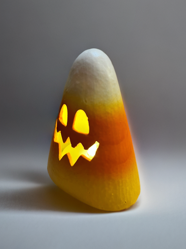 Scary Candy Corn Luminary