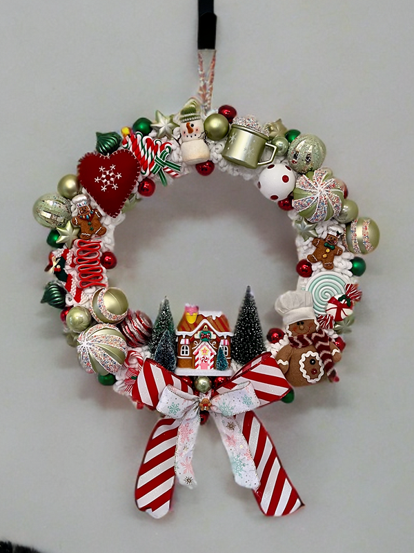 Gingerbread Candy Land-Handmade Holiday Wreath