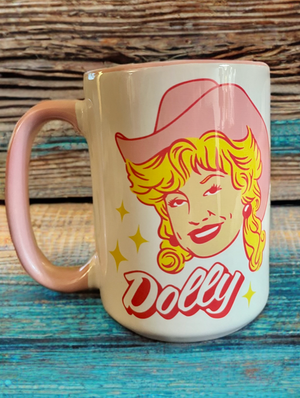 Dolly - Coffee Mug with Pink Handle