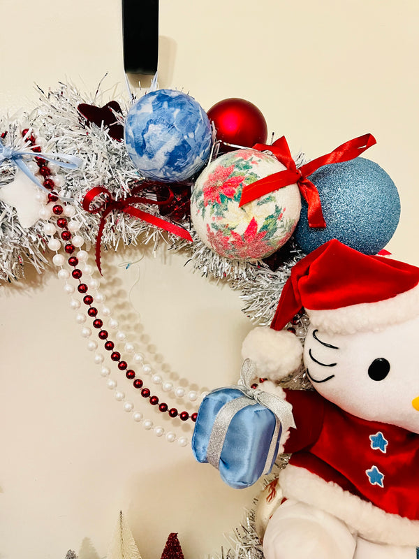 Hello Kitty-Vintage 90s Holiday Wreath