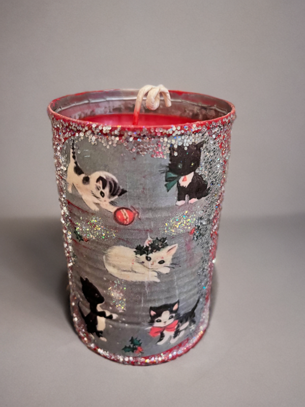 Handmade Vintage Style Holiday Art-Scented Candles