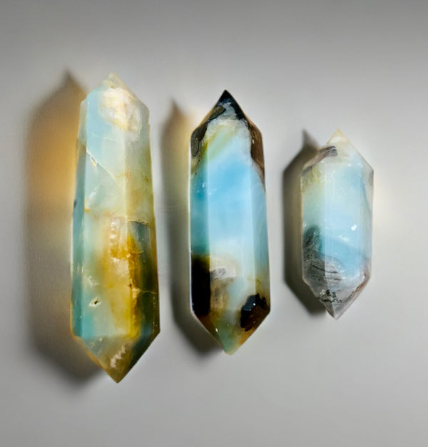 Natural Amazonite Double Terminated Point Crystals