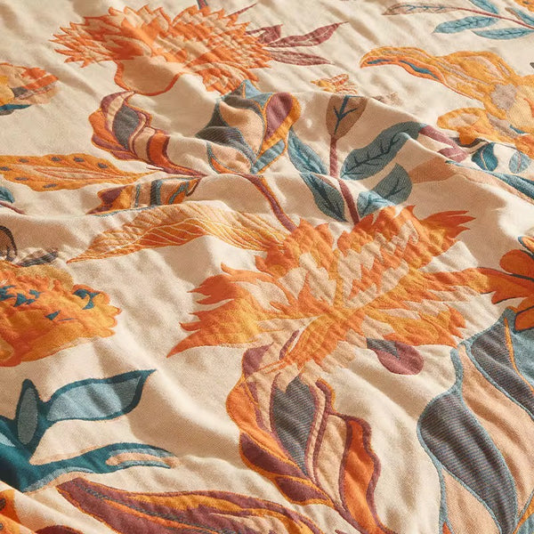 Blanket-Quilted Jacquard Boho 100% Organic Cotton