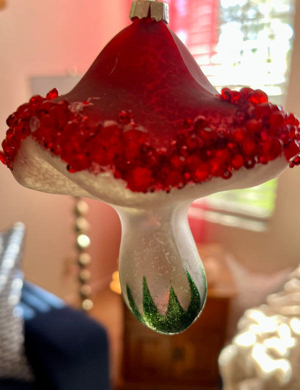 Mushroom Ornament-Mercury Glass