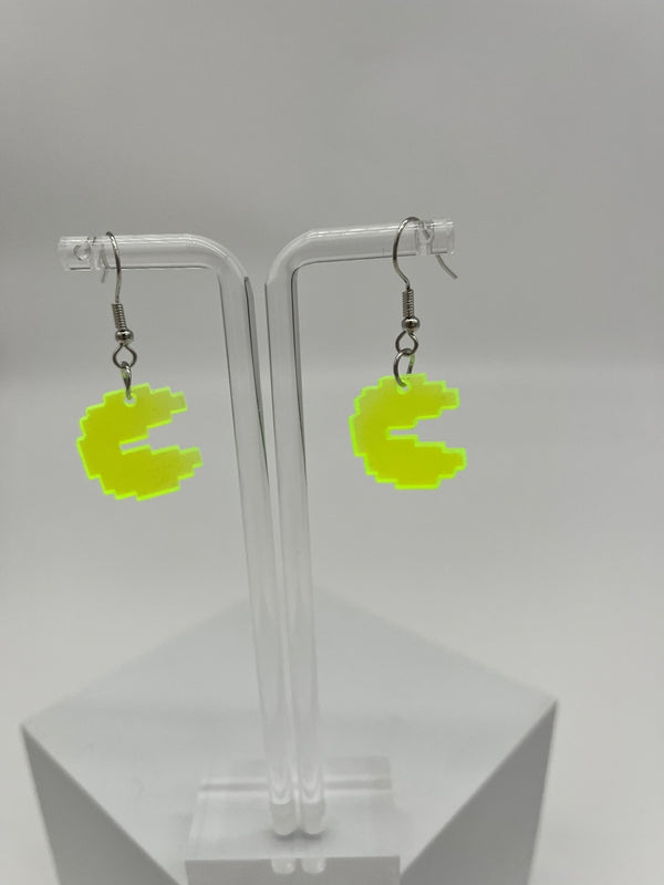 80’s Retro Pac-Man Earrings Set