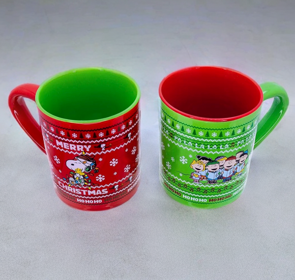 Peanuts Christmas 14oz Ceramic Mug - 2 Pack