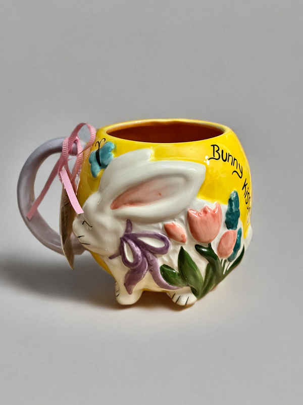 Bunny Kisses Figural Mug