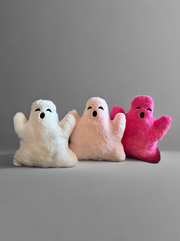 Ghost Plush Pillows-w/ Removable Bow Pin