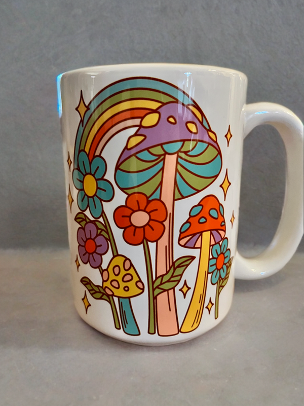 Mugs - Groovy Retro Mushroom