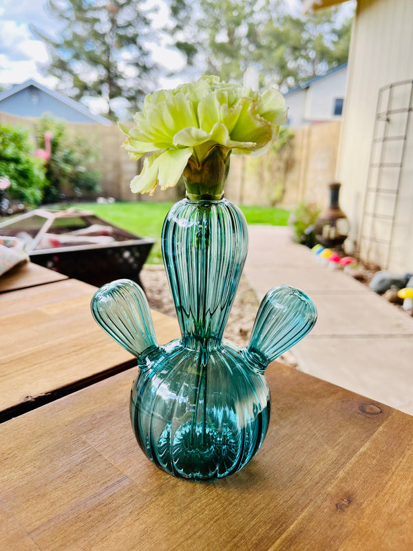 Cactus Glass Vase Set of 3