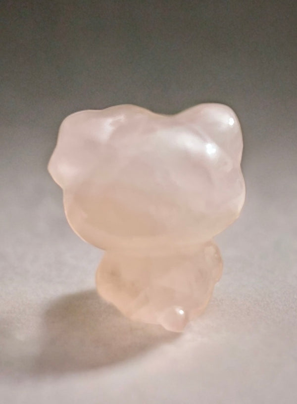 Hello Kitty-Natural Rose Quartz Crystal