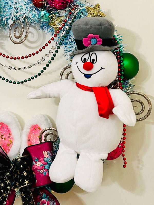 Frosty the Snowman-Nostalgic Kitschy Wreath