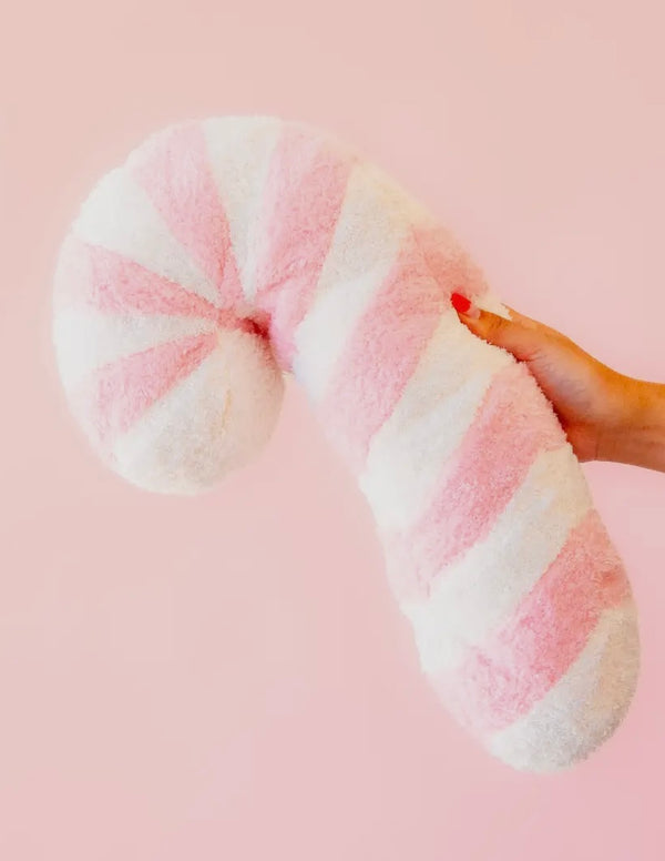 PINK Peppermint Candy Cane Throw Pillows