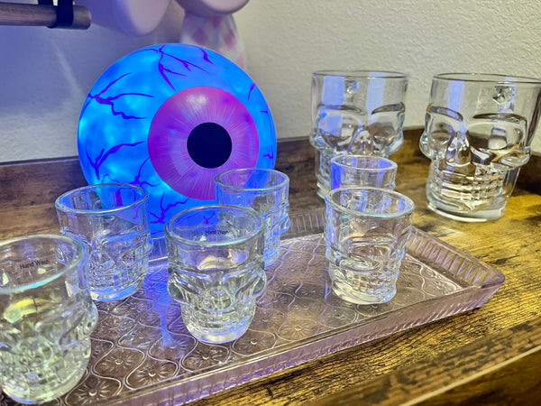 Godinger - Set of Six Luster Skull Shot Glasses