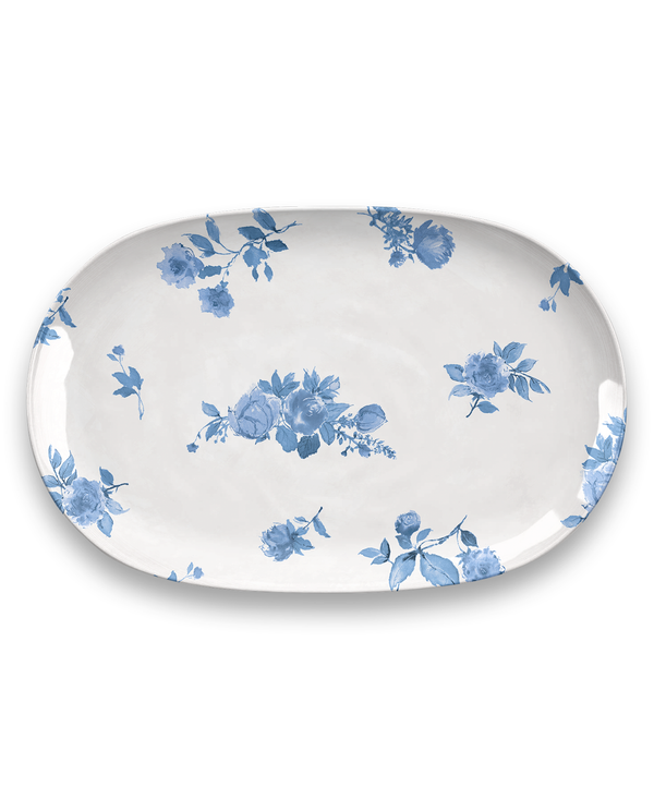 Cottage Blue Rose-Dinnerware-Melamine