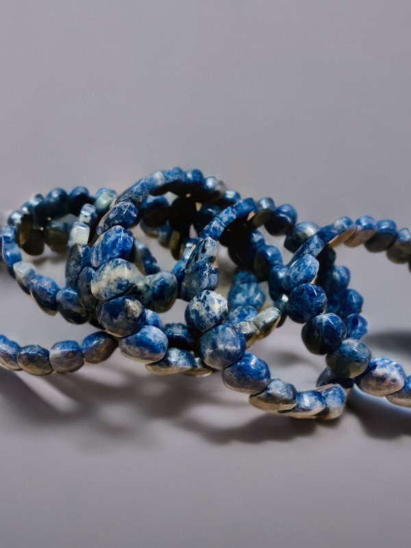 Natural Sodalite Faceted Stretch Bracelet